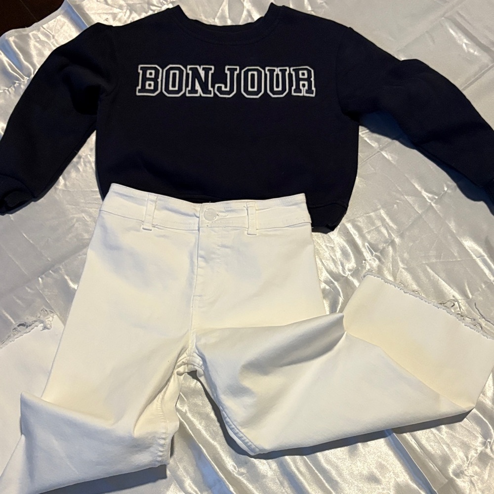 GB Girls Navy and White Matching Set